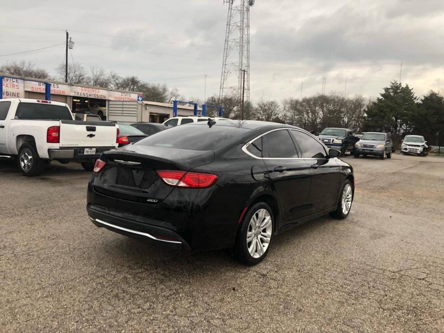 2015 BLACK CHRYSLER 200 LIMITED (1C3CCCAB0FN) with an 2.4L engine, Automatic transmission, located at 1507 S Hwy 67, Cedar Hill, TX, 75104, (972) 293-1833, 32.556370, -96.973297 - Photo#1