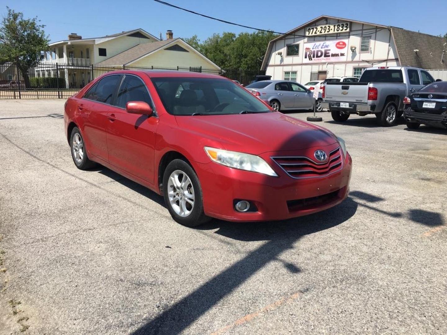 2010 RED /Ash Cloth Interior TOYOTA CAMRY BASE (4T4BF3EKXAR) with an 2.5L engine, Automatic transmission, located at 1507 S Hwy 67, Cedar Hill, TX, 75104, (972) 293-1833, 32.556370, -96.973297 - Photo#1